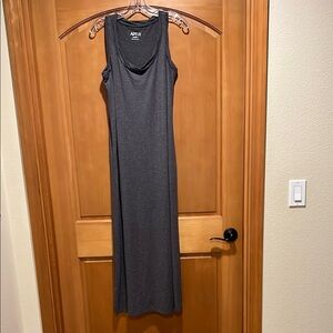 Apt. 9 Gray Scoop Neck Sheath Maxi Dress